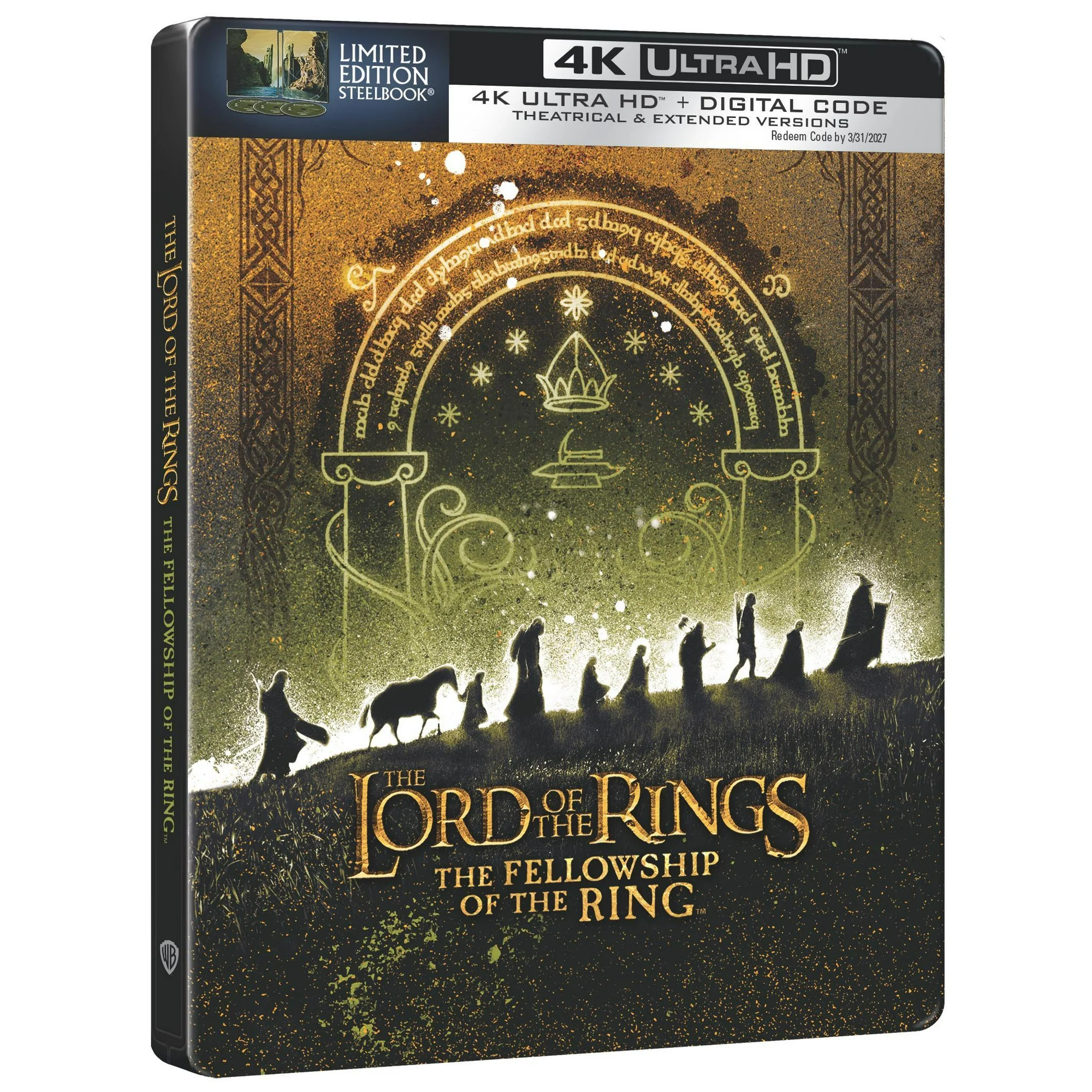 The Lord Of The Rings: The Fellowship Of The Ring Steelbook (4k, Blu-ray)